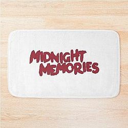 Midnight memories one direction logo red bath mat