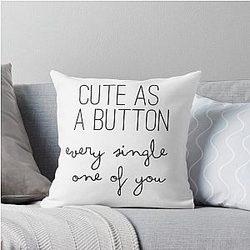 Cute as a button - One Direction - 1D Throw Pillow