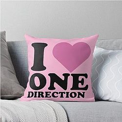 I Love One Direction Throw Pillow