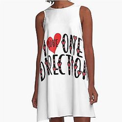 I Love One Direction Heart A-Line Dress
