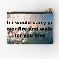 One Direction song lyrics pouch