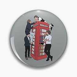 One direction phone booth pin
