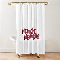 Midnight Memories One Direction Red Shower Curtain