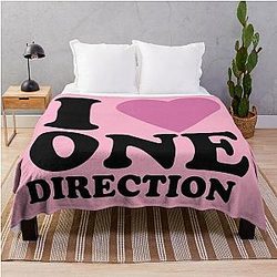 I Love One Direction Throw Blanket