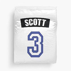One Tree Hill Lucas Scott Jersey Number Duvet Cover