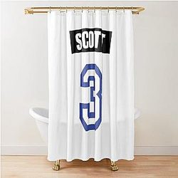 One Tree Hill Lucas Scott Jersey Number Shower Curtain