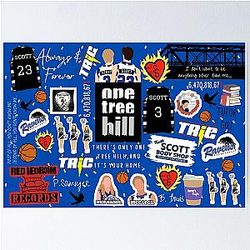 One Tree Hill College - Vintage TV-Inspired Fan Art Design Poster