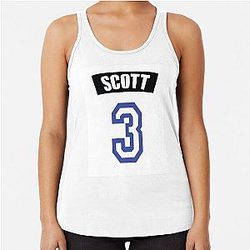 One Tree Hill Lucas Scott Jersey Racerback Tank Top