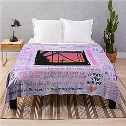 One Tree Hill Quotes Iconic TV Show Moments Design Purple Throw Blanket