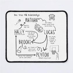 One Tree Hill Relationships Retro Drama Series Mouse Pad