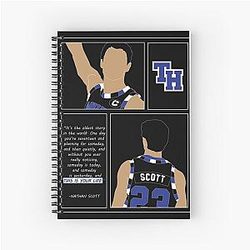 Nathan Scott One day you're seventeen One Tree Hill Graphic Spiral Notebook