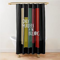 Pretty Beautiful Murders In The Building Men Women Retro Shower Curtain