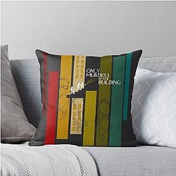 Only Murders in the Building TV Show Line Art Poster Throw Pillow