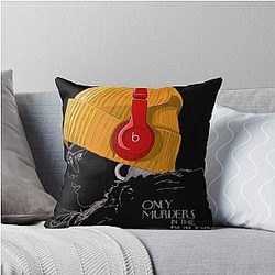 Vintage Only Murders In The Building Fan Art Throw Pillow