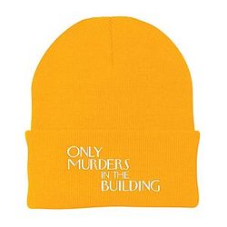 Only Murders in the Building Logo Embroidered Beanie Gold Hat