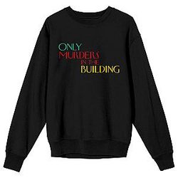 Only Murders in the Building Crew Neck Long Sleeve Black Adult Sweatshirt