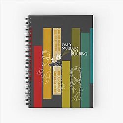 only murders in the building tv show lineart poster notebook