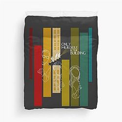 Only Murders in the Building TV Show Line Art Duvet Cover