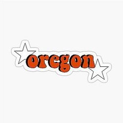Oregon State Layered Stars Sticker