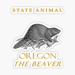 Oregon Territory American Beaver Sticker