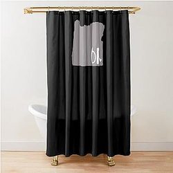 Oregon Heart State Outline Design Shower Curtain