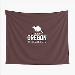 Oregon The Beaver State 1859 Tapestry