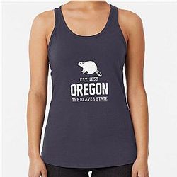 Oregon The Beaver State 1859 Racerback Tank Top