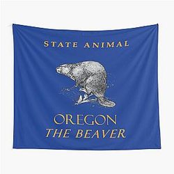 Oregon Territory Animal The North American Beaver Tapestry