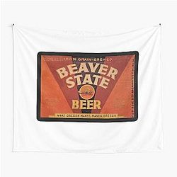 Vintage Rose City Brewing Portland Oregon Tapestry