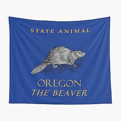Oregon Territory Animal The American Beaver Tapestry