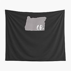 Oregon Heart State Outline Tapestry