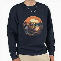 Vintage Oregon Beaver Illustration Nature Art from the PNW Sweatshirt