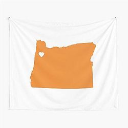 Oregon Love in Orange Tapestry