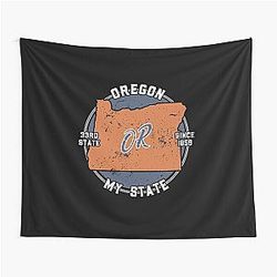 Oregon Patriot State Tourist Gift Tapestry