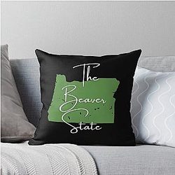 Oregon The Beaver State State Nicknames Series Throw Pillow