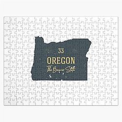 American state map of Oregon, The Beaver State Jigsaw Puzzle
