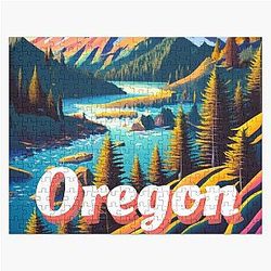 Oregon Mountain Trees Jigsaw Puzzle