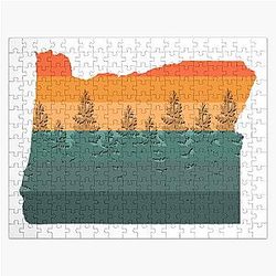 Oregon Tree Silhouette Puzzle