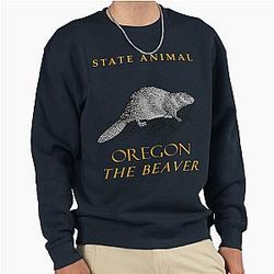 Oregon Territory Animal the American beaver Pullover Sweatshirt