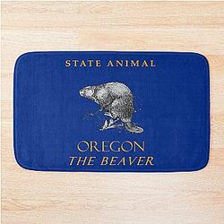Oregon Territory Animal The North American Beaver Bath Mat