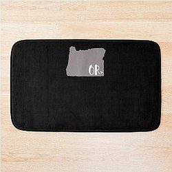 Oregon State Heart Outline Design Bath Mat