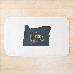 American Map Oregon The Beaver State Bath Mat
