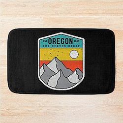 Oregon The Beaver State Mountain Souvenir Bath Mat