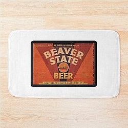 Vintage Beaver State Beer - Rose City Brewing Company - Portland Oregon Bath Mat