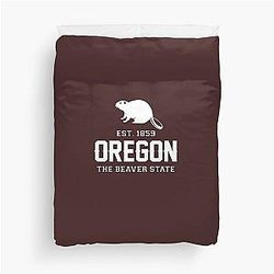 Oregon The Official State Duvet Cover of the Beaver State 1859