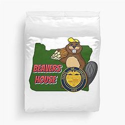 Oregon State of Beavers Wilderness Duvet Cover