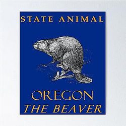 Oregon Territory North American Beaver Poster