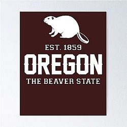 Oregon The Beaver State Poster