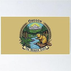 Wild Green Oregon's Untamed Wonder Poster
