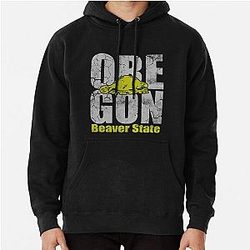 Retro Oregon Flag Beaver State Pullover Hoodie